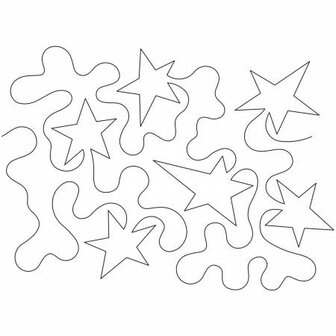 Quilt sjabloon Meandering Star Overall