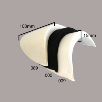 Schoudervulling satijn 15 mm recht