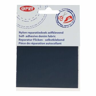 Opstrijkbaar reparatiedoek nylon donkerblauw