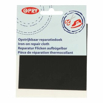 Opstrijkbaar reparatiedoek nylon zwart