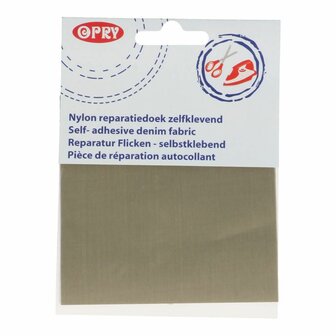 Opstrijkbaar reparatiedoek nylon grijs