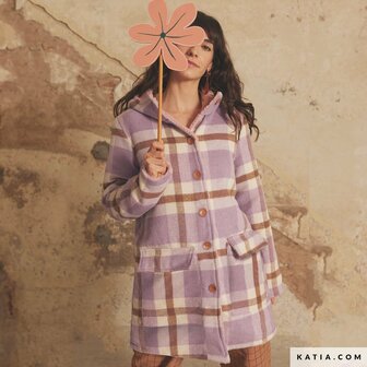 Plaid Big Flannel Lilac &amp; Coffee