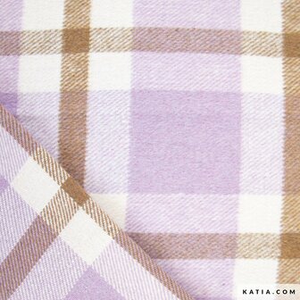 Plaid Big Flannel Lilac &amp; Coffee