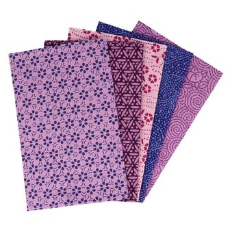 Tissu de Marie Fat quarter bundles - Artistic Amethyst