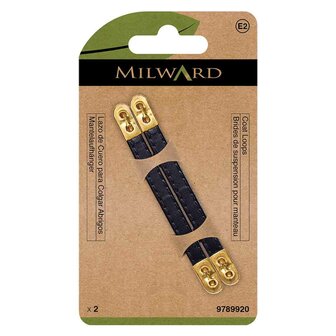 Milward Mantelhangers leer zwart 