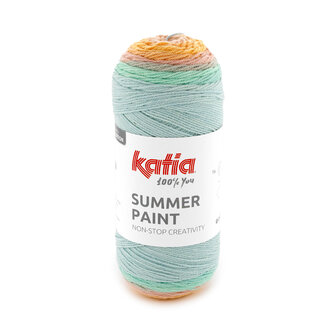 Summer Paint 501 - Pastel blauw-Lichtroze-Licht oranje