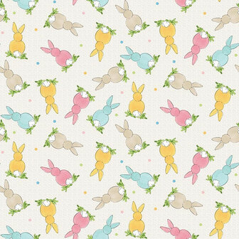 Peek a Boo Bunnies Tossed Characters Cream