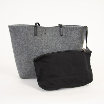 Recycled Felt Pearl Dark Graphite Grey