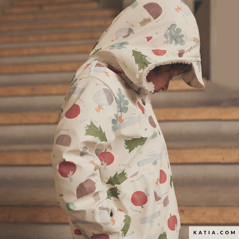 Raincoat PU print Winter Harvest