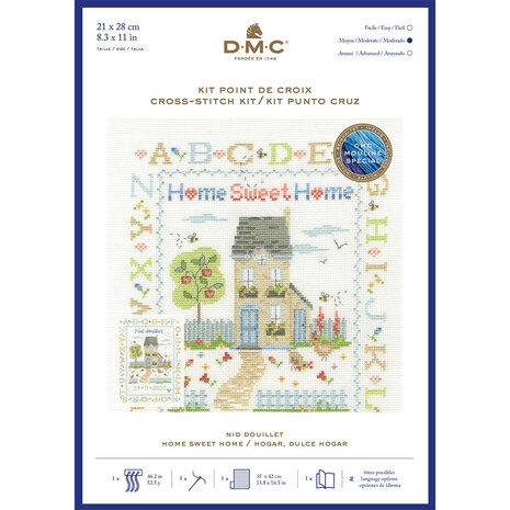 DMC Borduurkit home sweet home 21x28cm