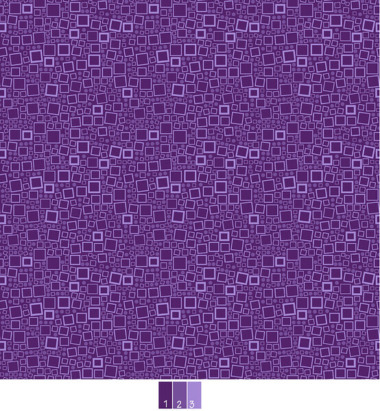 Hooked on Fish, Squares &amp; Dots Medium Grape