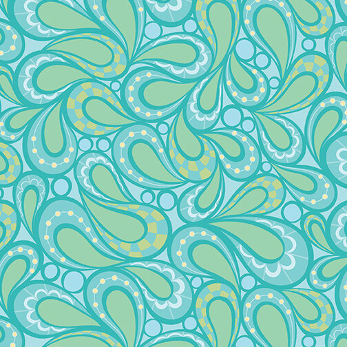 Free motion Fantasy 2, Paisley Aqua