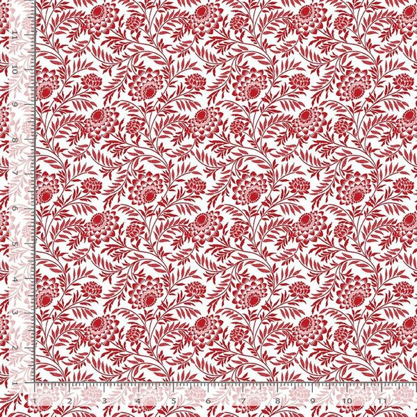 Garden Redwork Elegant Floral CD2357 Red