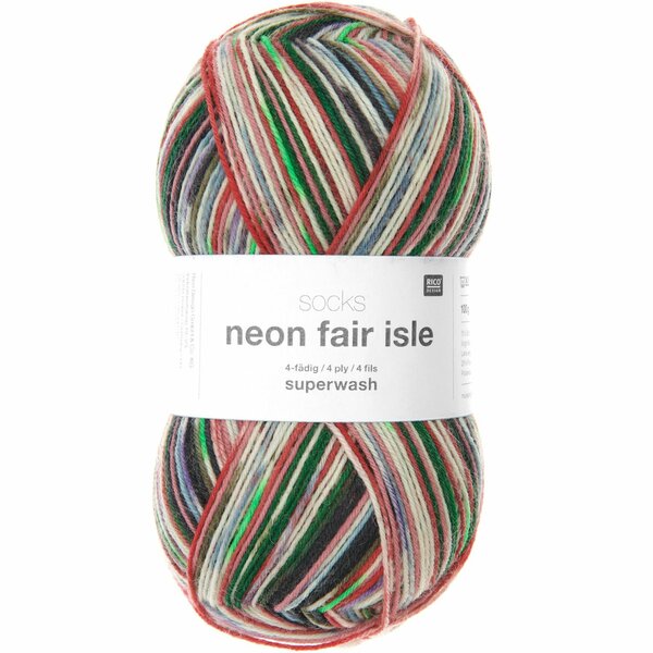 Socks Neon Fair Isle Stylo