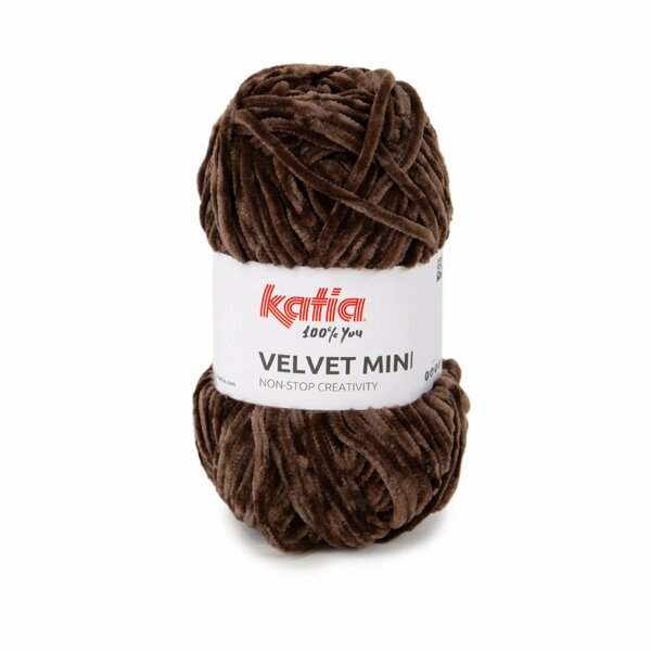 Chenille Garen Velvet Mini 214 Chocolade bruin