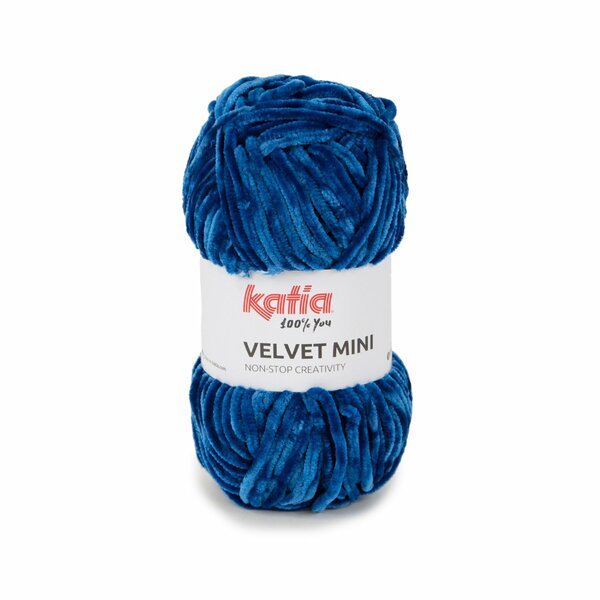 Chenille Garen Velvet Mini 217 Medium blauw