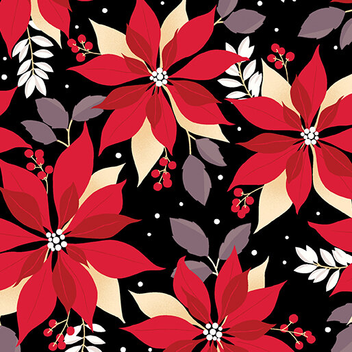 Poinsettia black