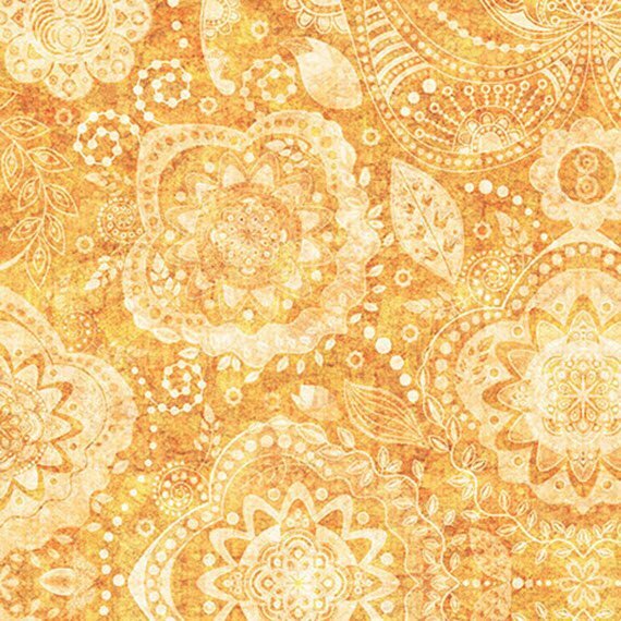 Tonal Paisley Butterscotch Gold