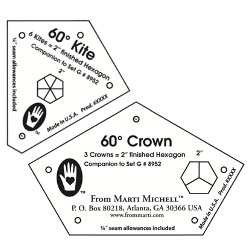 2 inch Kite and Crown Templates (2p)