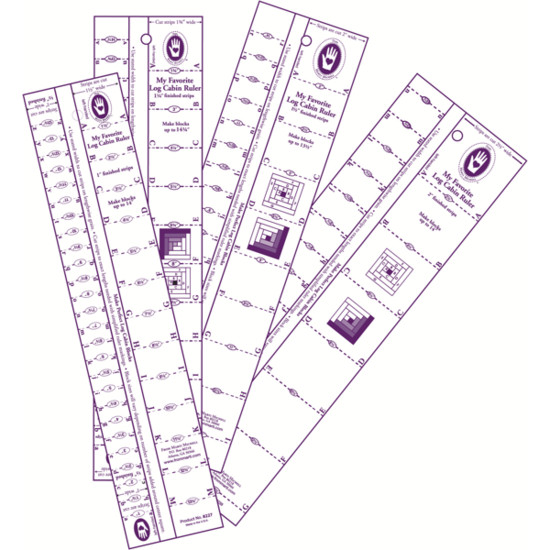 Log Cabin Ruler, &frac34; inch &amp; 1&frac12; inch finished strip widths