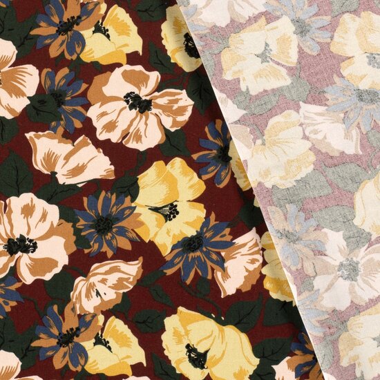 viscose twill flowers