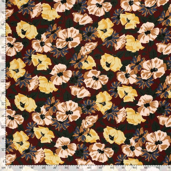 viscose twill flowers