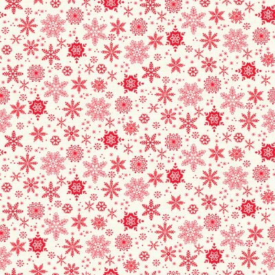 Scandi Snowflakes Red 