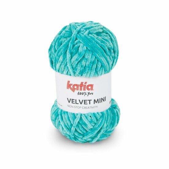 Chenille Garen Velvet Mini 208 Water Blauw