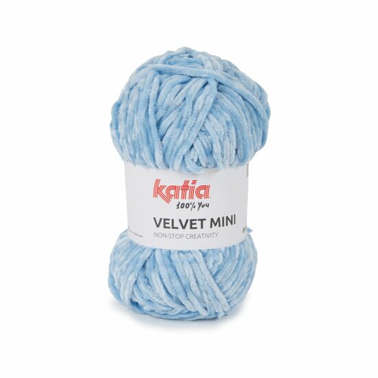 Chenille Garen Velvet Mini 219 Licht hemelsblauw